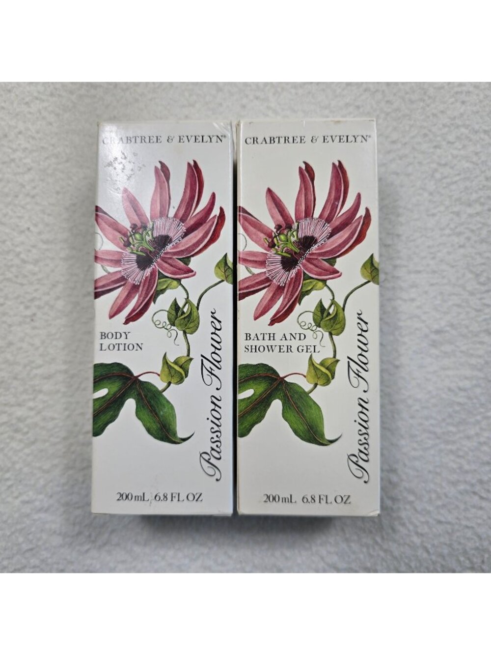 Crabtree & Evelyn 6.8 Fl Oz Body Lotion & Bath Shower Gel Passion Flower NEW